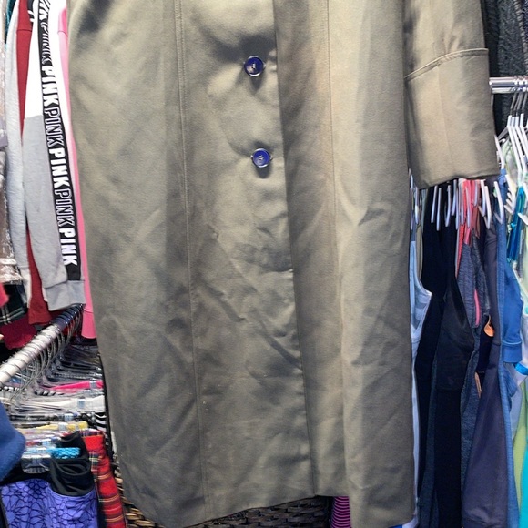Unique One arm Long Heavy Trench Coat size Large NWOT - Picture 3 of 8